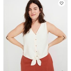 Madewell Texture and Thread Tie Tank Top